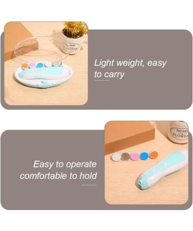 Electric Baby Nail Trimmer - 6 in 1 Baby Nail File Clipper with LED Light, Safe Nail Care for Newborns to Adults (Blue) - Buy Online on SooperMarket.com