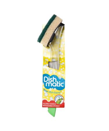 Dishmatic Washing Up Brush with Sponge from Caraselle-Colour of Handle May Vary 1