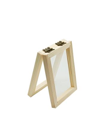 Worown A7 Size Paper Making Screen  Natural Wooden Papermaking Mould  4 x 5 inch Wooden Paper Making Frame for DIY Paper Craft and Dried Flower Handcraft 4*5 inch