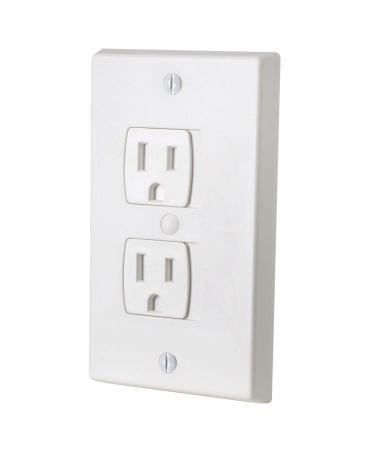 Ziz Home Self-Closing Childproof Outlet Covers | 4 Pack | White | Universal Electric Outlet Cover - Baby Proof Kit - Child Safety Wall Socket Plug - Durable ABS Plastic - Protection | Proofing - Buy Online on SooperMarket.com