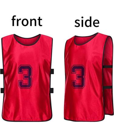 24 Pcs Lightweight Numbered Soccer Practice Vests for Men, Youth & Adults - Scrimmage Jerseys for Soccer, Lacrosse Training - Sport Supplies - Buy Online on SooperMarket.com