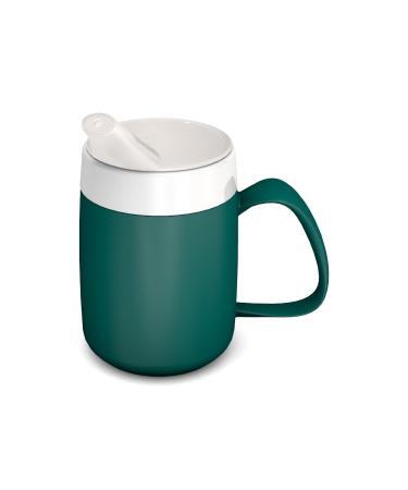Ornamin mug with drinking trick with spout attachment petrol