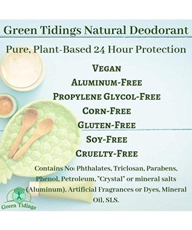 Green Tidings Natural & Unscented Deodorant | 2.7oz Vegan Organic Antiperspirant - Buy Online on SooperMarket.com