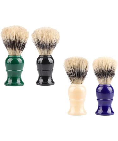 Buy Men's Back Razor Set - 4pcs Ultra-Soft Bristle Shave Brush & Handle - Perfect for Inner Shaving - Silver Spitz Roof Design - Buy Online on SooperMarket.com