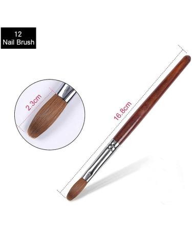 Sable Nail Art Brush - Red Wooden Manicure Tool for Acrylic & Polygel Nails - Buy Online on SooperMarket.com
