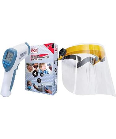 BGS 6006 |Forehead fever thermometer |Infrared contactlessFor baby child adults + object measurement |0 - 100 + BGS 3703 |Face protection sign |Transparent |According to EN 166 |Visor eye protection fever thermometer + facial protection sign