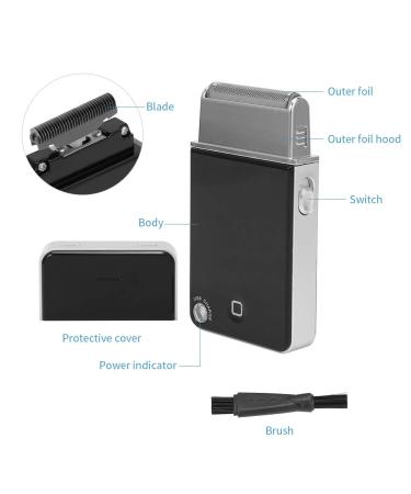 Small Foil Electric Shaver - Professional Rechargeable Foil Razor for Men | USB Charger Beard Trimmer - Buy Online on SooperMarket.com
