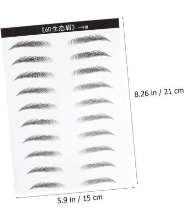PLAFOPE 4 Sheets Pairs Hair-like Simulation Artificial Eyebrow Patch Simulation Eyebrow Black - Buy Online on SooperMarket.com