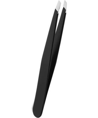 Stainless Steel Black Matte Slant Tip Eyebrow Tweezers by AURAY - Buy Online on SooperMarket.com