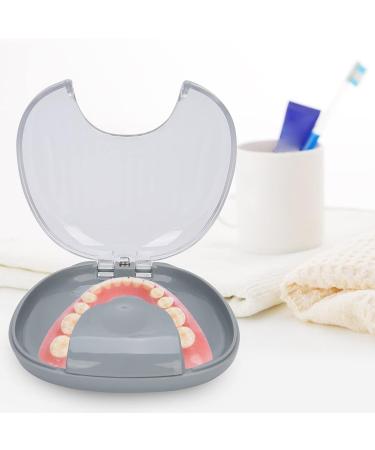 YUYTE Portable Waterproof Storage Case with Teething Ring Mouthpiece - Denture Box Container (Gray) | International Shipping Available - Buy Online on SooperMarket.com