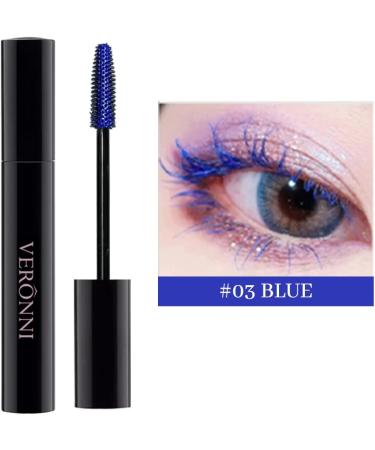 Blue Mascara 3D Mascara Fiber Lashes High-pigmented Fast Dry Waterproof & Smudgeproof Voluminous Mascara Eye Make up Lasting All Day 03 Blue - Buy Online on SooperMarket.com