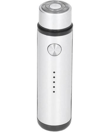 Portable Mini Electric Shaver for Men - USB Power Close Shave & Flannel Bag Included - ABS Stainless Steel (Silver - Buy Online on SooperMarket.com