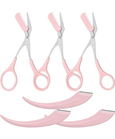 3 Set Crescent Moon Eyebrow Trimmer Women Makeup Accessories Eyebrow Trimmer Kit Eyebrow Shaping Tool Dead Skin Scissor Trimmer for Eyebrow Portable Eyebrow Trimmer Eyebrow Razors