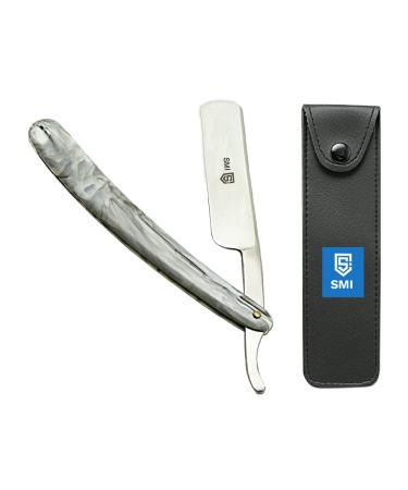 Smi razor men barber razor razor razor razor knife bare knife with case (fixed blade 1404) white 1 piece (1 Pack)