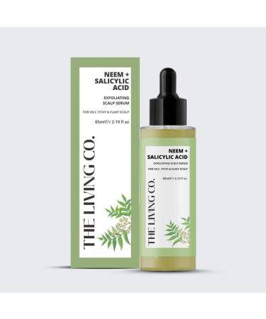 THE LIVING CO Neem + Salicylic Acid Exfoliating Scalp Serum 65ml For Oily Itchy & Flaky Scalp - Buy Online on SooperMarket.com