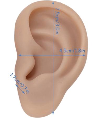 Silicone Ear Model Reusable Practice Experience Artificial Ear Model Easy to Wear for Ear Piercing (Dark Skin Color) - Buy Online on SooperMarket.com