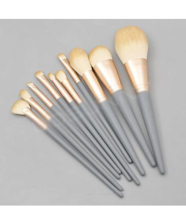 DFHBFG 10-Piece Wooden Handle Makeup Brush Set - Premium Matte Powder Makeup Tools for Flawless Application - International Shipping Available - Buy Online on SooperMarket.com
