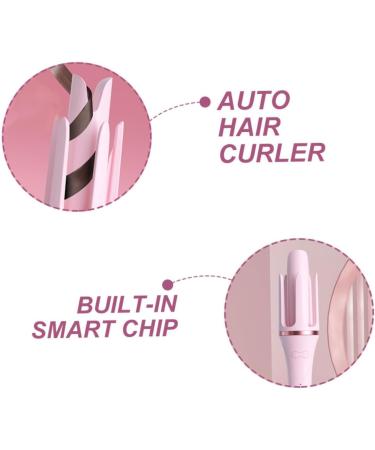 Healeved Fully Automatic Hair Curling Iron Straightener Hair Tool Curling Wand Hair Curlers Pink Abs - Buy Online on SooperMarket.com