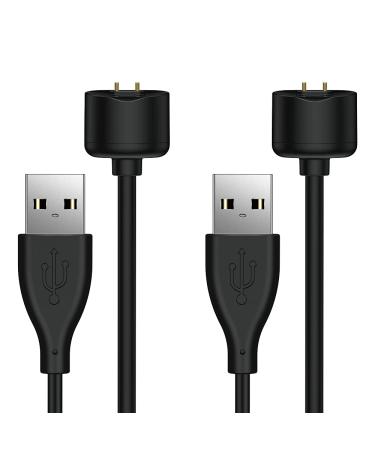 TUSITA [2-Pack] Charger Compatible with Xiaomi Mi Band 5 6 7, Amazfit Band 5 - USB Magnetic Charging Cable 3.3ft/100cm - Fitness Tracker Accessories