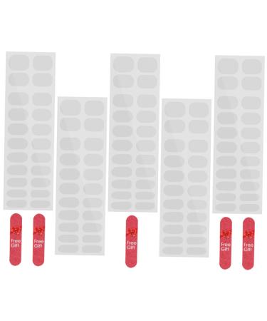 PLAFOPE 10 Sheets Nail Stickers Clear Fingernail Polish Nail Wraps Australia Transparent Nail Strips Gloss Nail Strip Naill Transfer Decals Pedicure Stickers Gel Cuticle Double Sided Tape - Buy Online on SooperMarket.com