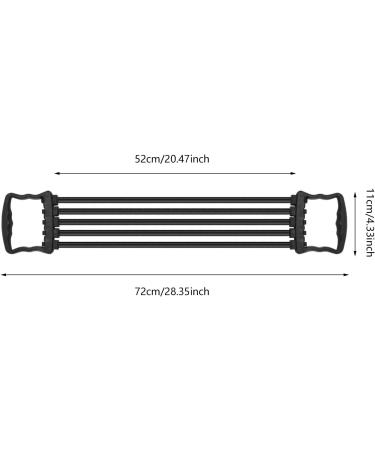 Adjustable Chest Expander - 5 Removable Resistance Bands for Home & Gym Fitness | Shoulder & Arm Muscle Training - Buy Online on SooperMarket.com