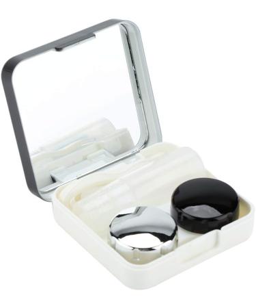 Buy Cute Reflective Contact Lens Container Set - Hygienic & Durable for Home or Travel (Black) - Buy Online on SooperMarket.com