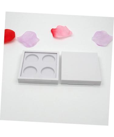 FOYTOKI 2pcs 4 Eyeshadow Palette Empty Eyeshadow Case Empty Lipstick Aluminum Tin Jars Eyeshadow Pan White - Buy Online on SooperMarket.com