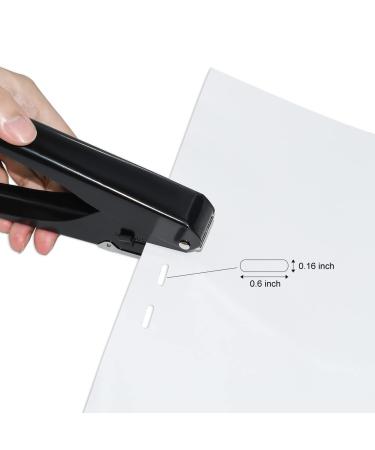 JIKIOU Badge Hole Punch - All-Metal Oval Heavy-Duty Tool for PVC ID Cards, Crafts, Paper Tags - 0.6 x 0.16 inch Elliptical Aperture - Buy Online on SooperMarket.com