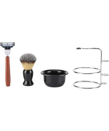 Premium 4-Piece Stainless Steel Manual Razor Gift Set - Perfect for Men Husband Father & Brother | Robust Stand Holder & Wet Shaving Essentials - Buy Online on SooperMarket.com