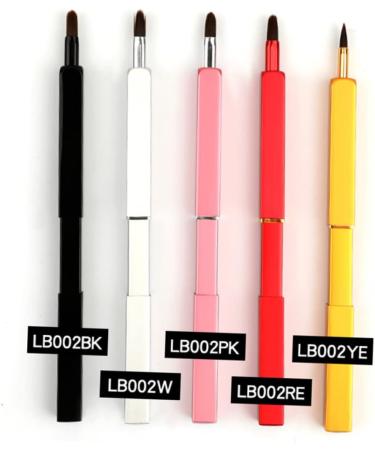 Retractable Brush for Lipstick Cosmetics Lip Brush Makeup Brush Tool Lip Brush Applicator Lipstick Brush Lipstick Applicator Metal Rod Portable Travel Pink - Buy Online on SooperMarket.com