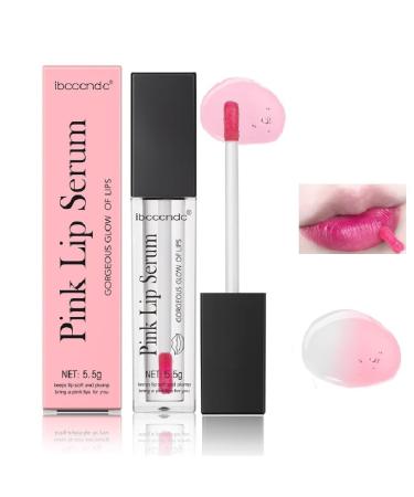 Magic Color Changing Lip Gloss Pink Magic Mood Lipstick Hydrating Lip Glow Oil Lip Tint Lip Inks Stain Lip Balm Not Greasy Transparent Plumping Lip Serum for Women Girls Lip Care Products