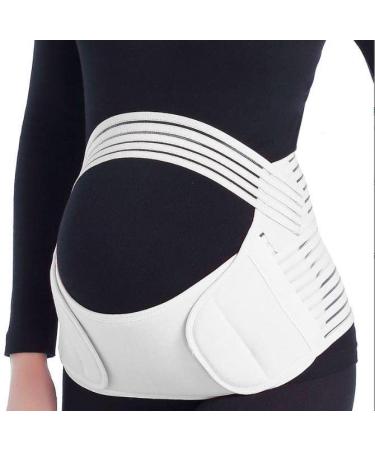 Jamila Maternity Belt Pregnancy Support Belt Lumbar Back Support Waist Band Belly Bump Brace Relieve Back Pelvic Hip Pain Labour and Recovery (White M) white M