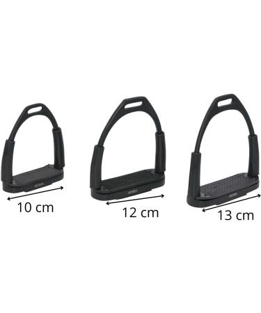 AMKA Joint Black Safety Stirrups - Adjustable 10 12 13 cm Width for Optimal Riding Comfort | International Shipping Available - Buy Online on SooperMarket.com
