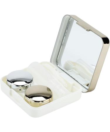 Akozone Reflective Contact Lens Container & Holder Set Cute Eye Care Travel Box with Mirror for Lentils Pink & Gold - Buy Online on SooperMarket.com