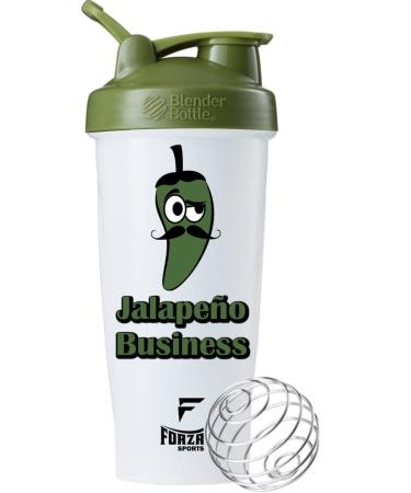 Blender Bottle x Forza Sports Classic 28 oz. Shaker - Jalapeno Business - White