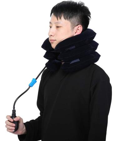 KUIKUI Portable Neck Traction Device Relieve Neck Pain and Fatigue with Ergonomic Design Inflatable Pillow Collar and Adjustable Pressure - Buy Online on SooperMarket.com