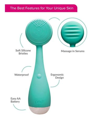 PMD Clean - Smart Facial Cleansing Device with Silicone Brush & Anti-Aging Massager in Teal | International Shipping Available - Buy Online on SooperMarket.com