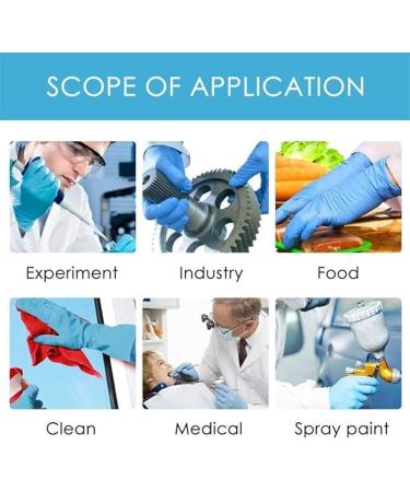 100PCS Nitrile Disposable Gloves Latex Free Powder Free Glove (Medium) - Buy Online on SooperMarket.com