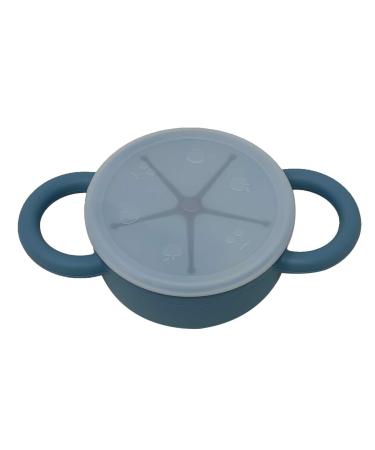 BraveJusticeKidsCo Collapsible Silicone Snack Cup | Blue Steel Snack Catcher for Toddler and Baby | Snack Attack II - Buy Online on SooperMarket.com