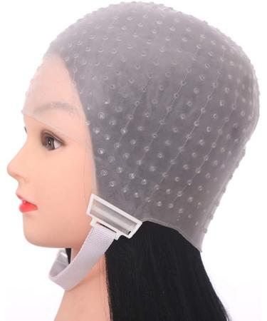 FRCOLOR Silicone Highlight Cap for Women - Hair Coloring Dye Tool with Needle - Buy Online on SooperMarket.com