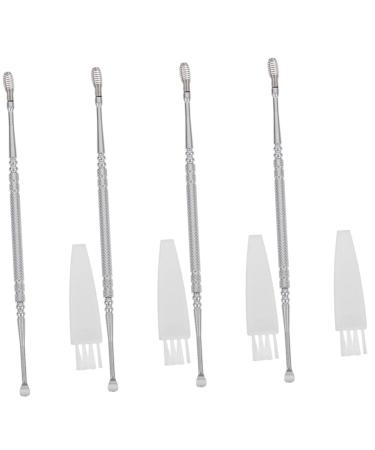 Healeved 4pcs Spiral Ear Spoon Ear Cleaning Tools Ear Cleaners Spring Tool Ear Wax Scoop Earwax Cleaning Kit Ear Cleaning Brush Compact Earwax Tool Convenient Earwax Remover Ear Supplies Silverx4pcs 13X0.5CMx4pcs