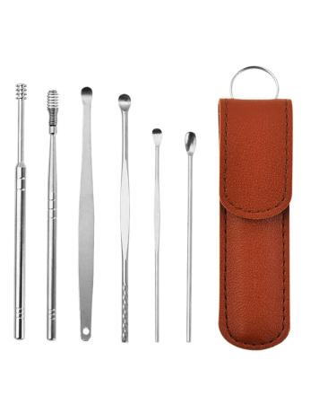 6PCS Ear Cleaner Wax Removal Tool Earpick Sticks Earwax Remover Curette Ear Pick Cleaning Ear Cleanser Spoon Health Care Earpick
