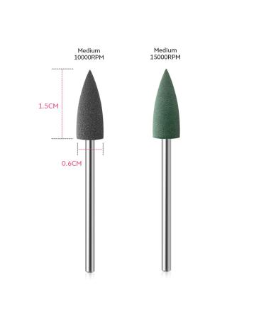 KADS 12X Silicone Nail Drill Bit 3/32 - Cuticle Clean File for Nail Art Manicure - Buy Online on SooperMarket.com