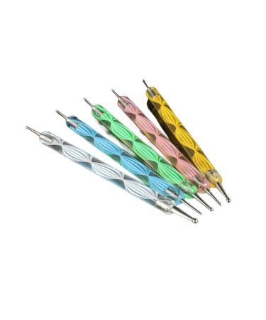 5PCS Multi Colored Double Ended Dotting/Marbleizing Tools Art Tip Dot Paint Manicure kit