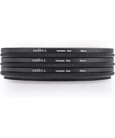 58mm Star Filter GREEN.L 2nd Gen Slim Variable Starburst Filter - 4/6/8 Points + Cleaning Cloth & 2 Slot Filter Pouch - Buy Online on SooperMarket.com