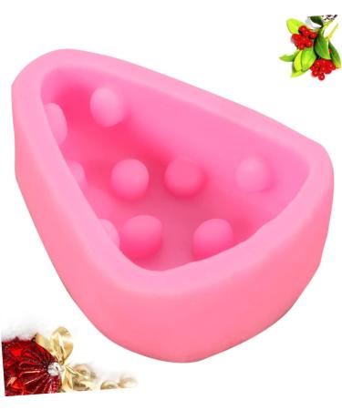 HOMSFOU Cupcakes Raclette Silicone Fondant Molds Silicone Chocolate Fondant Silicone Molds Silicone Pastry Mould Chocolate Cake Silicone Molds for Soap Fondant Mould Brownie 3D Non Stick 10.5x6.2x3.5cmcm Pink - Buy Online on SooperMarket.com
