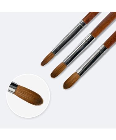 Sable Nail Art Brush - Red Wooden Manicure Tool for Acrylic & Polygel Nails - Buy Online on SooperMarket.com