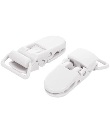 Fivetwofive 20Pcs Baby T-Shape Plastic Pacifier Clips - Soother Dummy Badge Holder - White | International Shipping Available - Buy Online on SooperMarket.com