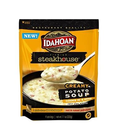 Idahoan Steakhouse Creamy Potato Soup Mix (Pack of 3) 7.1 oz Bags