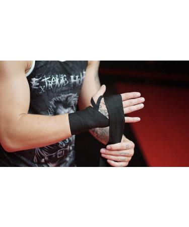 DBX Bushido Boxing Bandages - 4m/2m Cotton Flexible Wraps for Men | Strong Velcro Fastener | Ideal for Martial Arts - Blue - Buy Online on SooperMarket.com